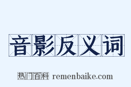 音影反义词是什么意思的图片